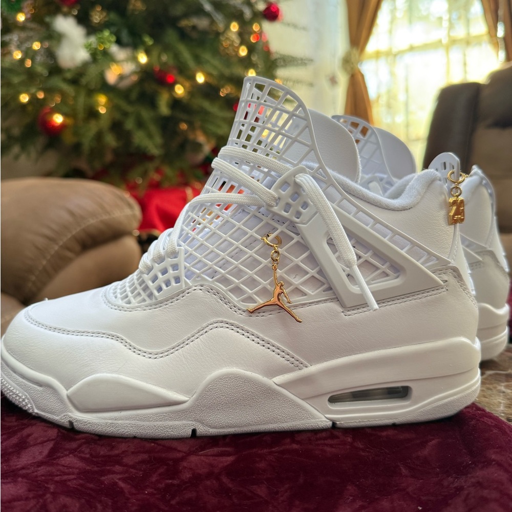 Jordan Air 4 Net Sneakers - White Size 9, can wear 8-9